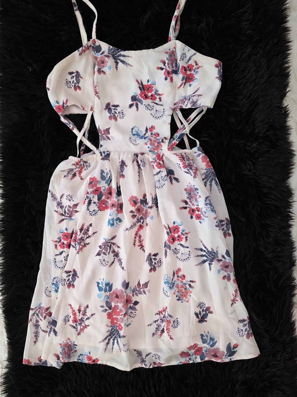 Rachael & Chloe Pink Floral Spaghetti Strap Dress